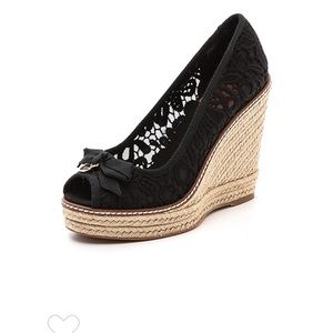 Tory Burch Jackie Peep Toe Wedge Espadrille